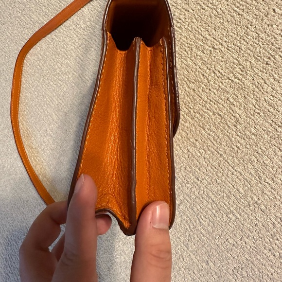 Hermes Orange Constance Leather Crossbody Bag - Picture 6 of 12